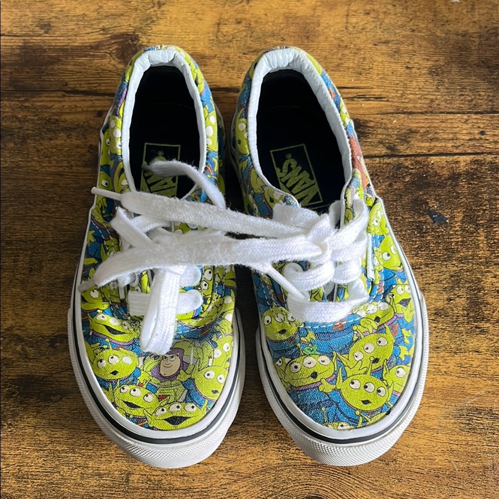 Vans Kids Sneakers with Toy Story Alien Design - Green and Blue